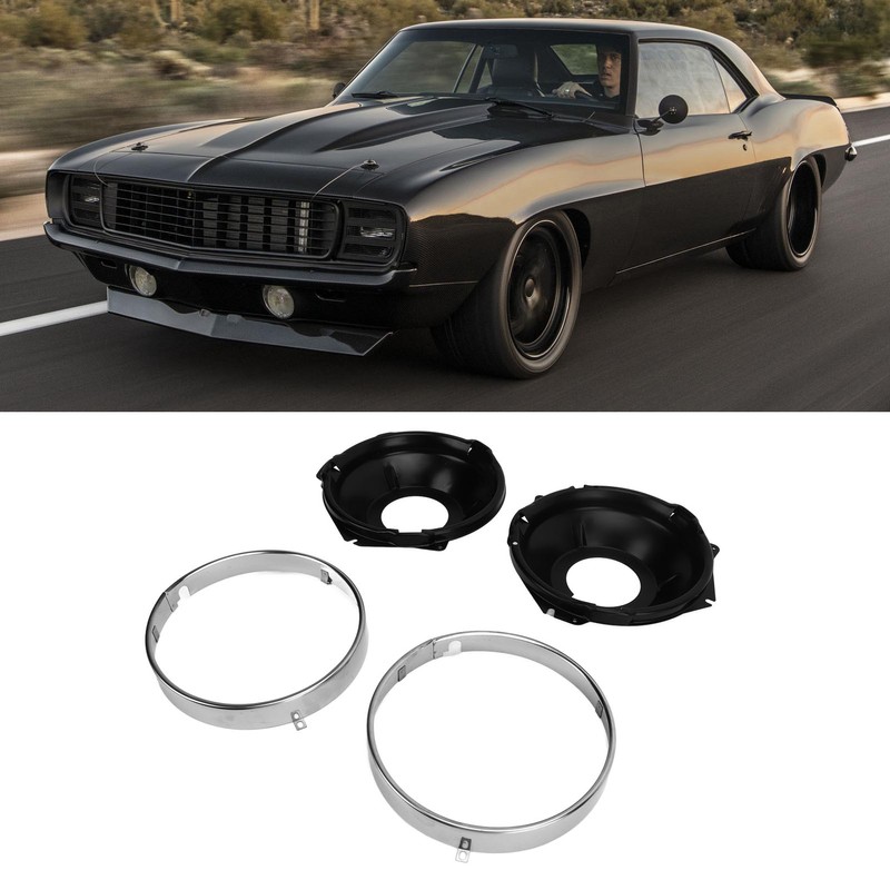 1 Pair Headlamp Retaining Ring H00001EB Headlight Ring Mounting Bucket