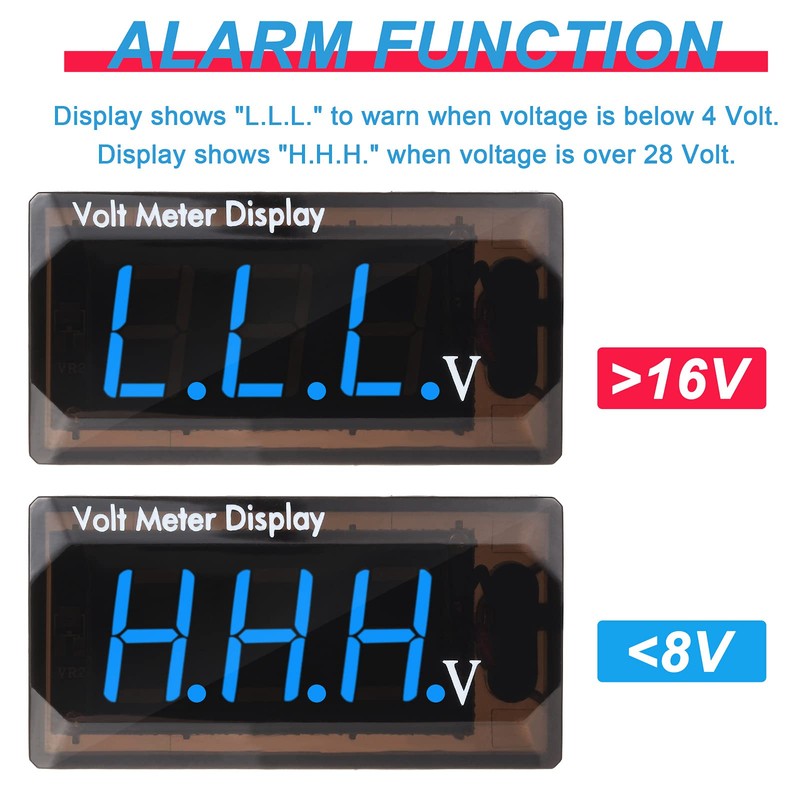 DC 12V Car Digital Voltmeter LED Display Voltage Measurement Car