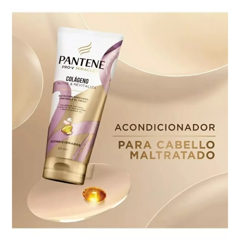 Pantene Shampoo + Acondicionador Colágeno Cabello Dañado Y Seco