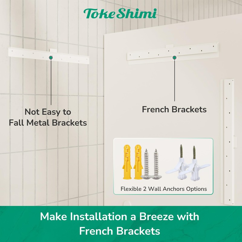 TokeShimi 24x30 Frameless Bathroom Mirror for Over Sink, Tempered Beveled