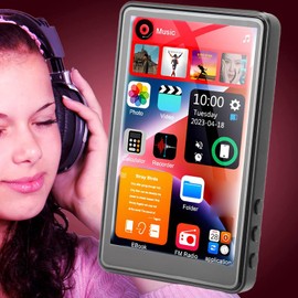 X20 MP3 Player with Bluetooth, 4.0 HD Full Touch Screen Music Player, Lossless HiFi Sound, Up to 256GB Memory Expansion, Portable Walkman for Sport Study (Black)