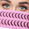 cobee 13 mm False Eyelashes, 10 Pairs Thin Manga Eyelashes,