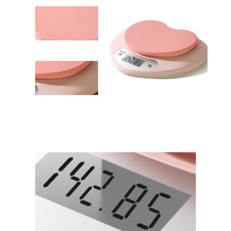 Digital Food Scale HD LCD Display 3 Units Accurate Heart
