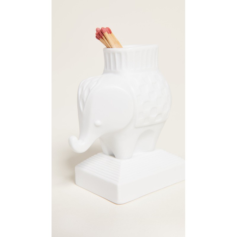 Jonathan Adler Elephant Match Strike, White