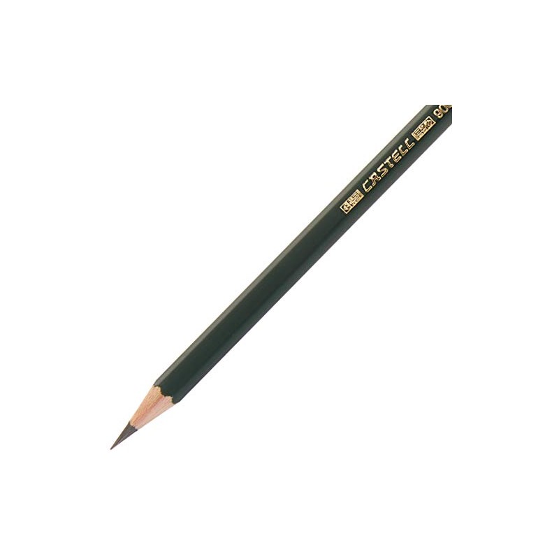 Faber-Castell Castell 9000 Art Pencil Set, 12 Pencils, Wood, Black,