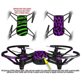 Skin Decal Wrap 2 Pack for DJI Ryze Tello Drone Zebra Green Drone NOT Included