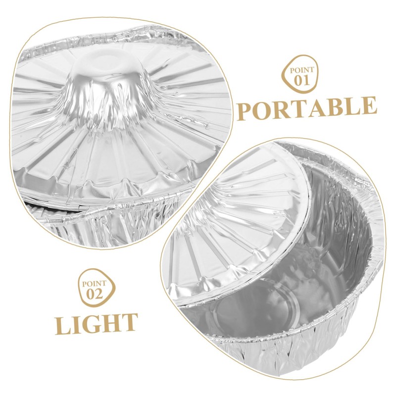 Gatuida 6 Pcs Thickened Aluminum Foil Pans with Lids Heavy