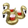 GoFloats DF-03-SWAN-GOLD Gold Swan Drink Float, 3 Pack