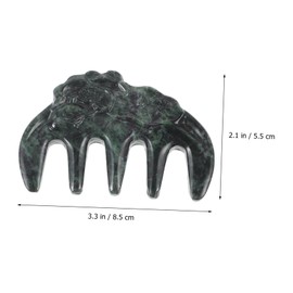 BIUDECO Natural Jade Scalp Comb Hair Massage Tool Relaxing Scalp Massager for Detox