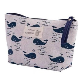GOODCHI Makeup Pouch, Lightweight, Compact, Large Capacity, Storage Pouch, Cute, Stylish, For Storage of Small Items, Travel Storage Bag, Whale Head