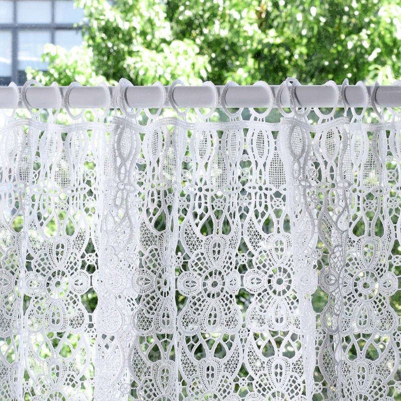 Molaxhome Butterfly Valance Curtains 63x12in Window Treatment for Home Kitchen