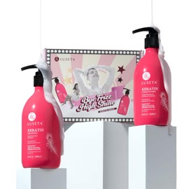 Keratin Shampoo and Conditioner Set Sulfate Free, Anti Frizz Smoothing Treatment for Dry & Damaged Hair, Nourishing and Moisturizing Hair Product for Men and Women 16.9 Fl Oz Each