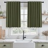Short Blackout Curtains 52" W x 36" L, Olive Green