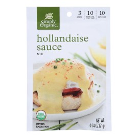 UD_Simply Organic Case of 12 .74 Oz Sauce Hollandaise Primary Ingredients Chicken Date Soybean in Bottle Packaging