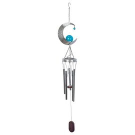 Sunset Vista Designs 93769 Collection Solar Wind Chime, Moon, 42-inch Height