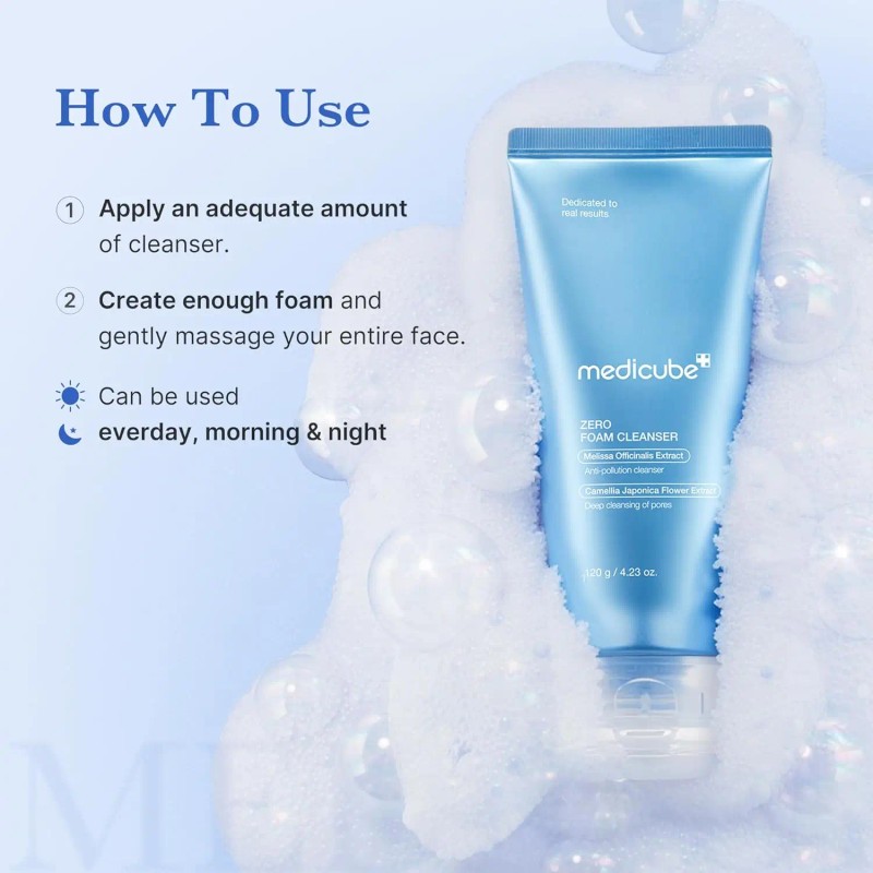 medicube Facial Cleanser Zero Foam Cleanser | Daily Gentle Cleansing