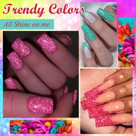 MEET ACROSS 12PCS Gel Nail Polish Set, 12 Colors Gel Nail Kit Art Design Soak Off UV LED,Nail Art Design Gifts for Women (SET-10, 12PCS)