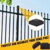 VIVIDA Aluminum Fence Post Caps 2" x 2", Black Metal
