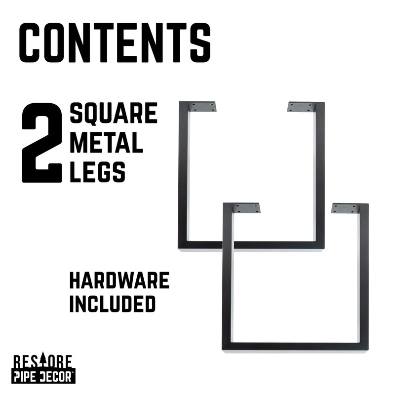 PIPE DECOR Coffee Table Legs 12 Inch - Metal Legs