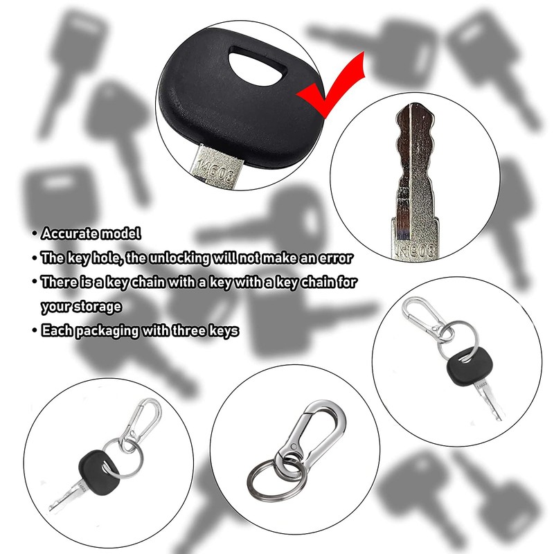 Taicols Set of 20 construction machinery key set, replacement key
