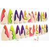 Wavy Rainbow Matte Stiletto Press On Nails - 24 Pieces