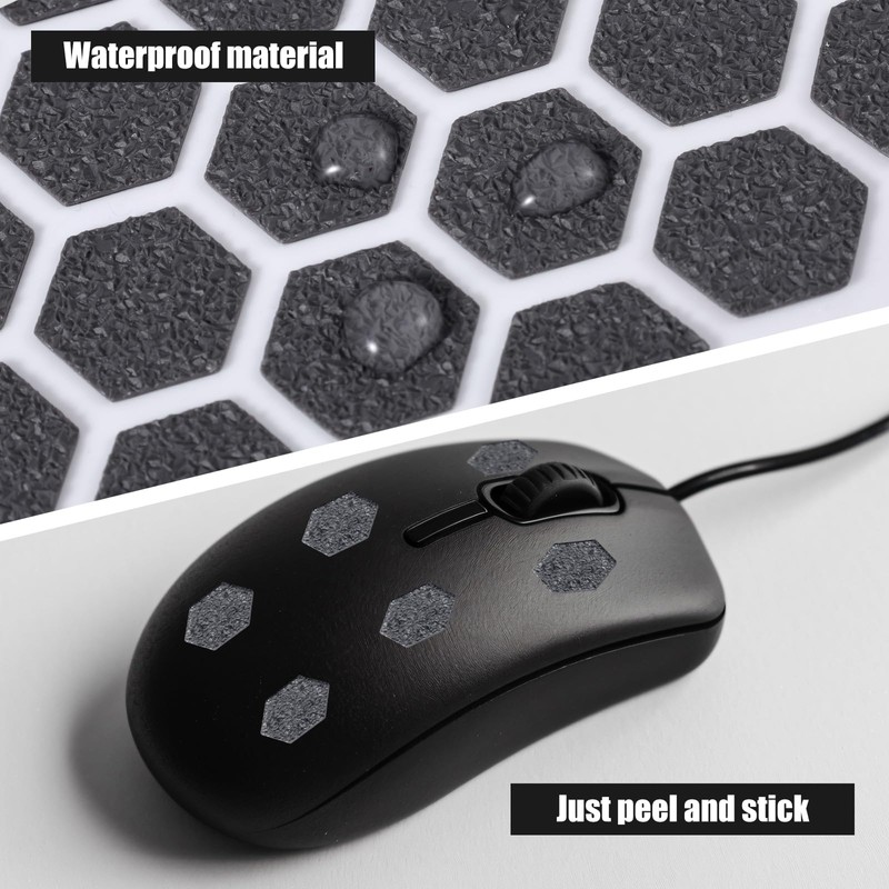 6 Sheets Grey Grip Stickers, Universal Anti-Slip Cell Phone &