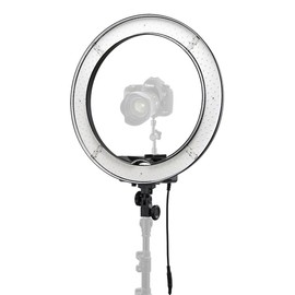 Flashpoint Photo/Video 13 Inch Dimmable LED 42W 5500K AC Powered Light Ring with Bag for, Makeup - Live Streaming & YouTube Video - Photography