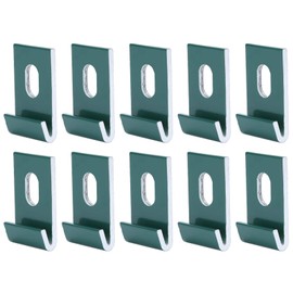 10Pcs Base Clips, Greenhouse Attaches Aluminium Fixings Hooks for Greenhouse (Green)