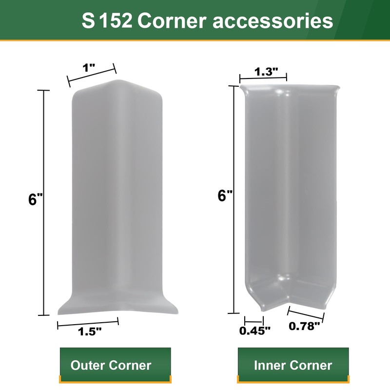 GAMZAU Baseboard Corner Blocks 6inch Height, Self Adhesive 3 Inside