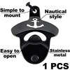 HAIICEN White Anchor Bottle Opener Wall Mount, Nautical Rustproof Soda