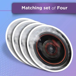 Vinyl Stickers (Set of 2) 10cm - Drift Car Racing Wheel Driving Fun Decals for Laptops,Tablets,Luggage,Scrap Booking,Fridges #16530