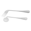 TOVINANNA 4 Sets Angled Fork Spoon Set Lightweight Ergonomic Eating