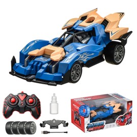 UFUH 2024 Remote Control Car for Kids,Drift RC Stunt Car with Light Spray & 2 Rechargeable Battery,2.4GHz Hobby RC Cars Toy for Kids,The Best Christmas Or Birthday Gifts for 3-16 Kids(Blue)