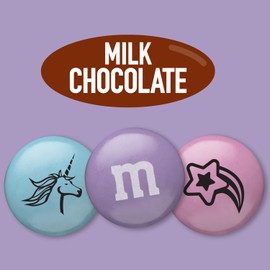 M&M'S Pre-Designed Unicorn Printed Milk Chocolate Candy - 2lbs of Bulk Candy in Resealable Pack for Unicorn Parties, Magic Mixes, Birthday Parties, Candy Bar or DIY Party Favors