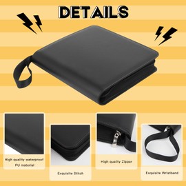 256 Pocket Large Square Photo Album for Polaroid i-Type, 600, and SX-70 instant photos(6368) (Black)