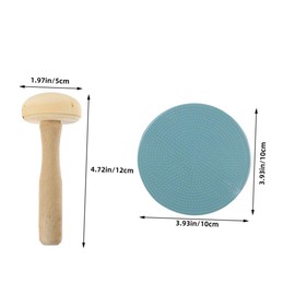 Operitacx 4pcs Letterpress Printing Tool Roller Stamp Craft Roller Mallet Hammer Ink Roller for Stamp Pad Block Printing Tools Printmaking Tool Crafts Materials Small Roller Glue Roller Wood