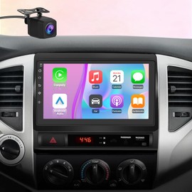 Car Radio for Toyota Tacoma 2005-2015 Built-in Carplay Android Auto,9 inch Android 12 Car Stereo Head Unit 2G RAM 32GROM with DSP WiFi GPS Navigation Bluetooth Steering Wheel Control Free Rear Camera