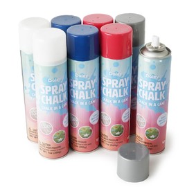Boley 8-Pack Spray Chalk, 7 oz Each - Red, White, Blue, and Silver Colors – Patriotic American Flag Outdoor Chalk for Sidewalk, Pavement, & Grass – Fun Washable Art for Kids, Celebrations, and Events