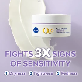 NIVEA Q10 Anti-Wrinkle Sensitive Firming Day Cream SPF 15 (50ml), Anti-Wrinkle Face Cream with Skin Identical Pure Q10 and Liquorice Extract, Sensitive skin face cream