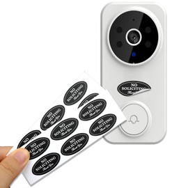 No Soliciting Sign for House,12 Pack No Soliciting Sign Sticker, No Soliciting Sign for Home/Office/Door/Doorbell, Tiny Size Weatherproof Sticker Doorbell Sign
