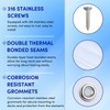 VEITHI Dock Bumper White,Dock Bumper Guard with Screws Soft,PVC Boat