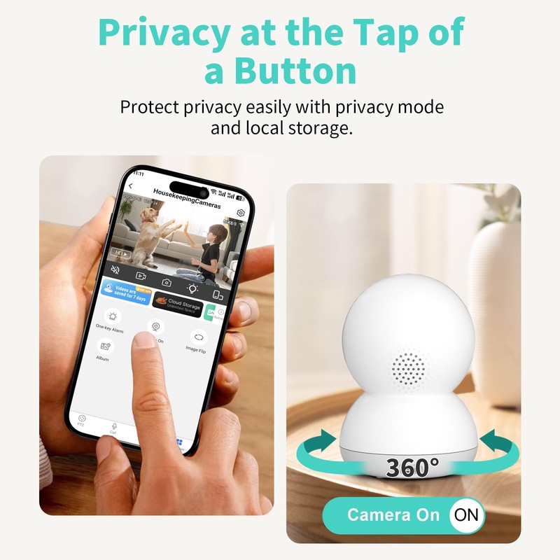 Alaga Security Camera for Home 3K, 5G and 2.4G WiFi,360°