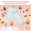 Fimary Silicone Muffin Pans for Baking 2 Pack, 2.6 Inch