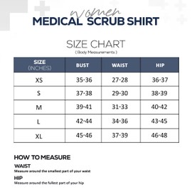 NY Threads Scrubs for Women V-Neck Top Soft Stretch with Pockets, Large, Navy