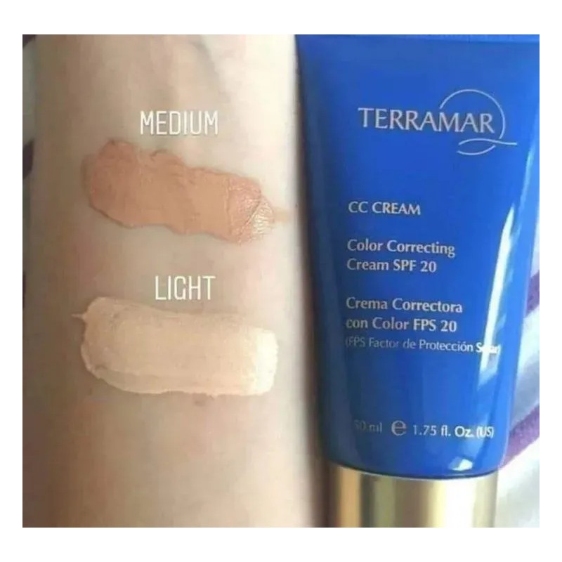 Cc Cream Terramar 50ml Fps 20 Acabado Natural Light