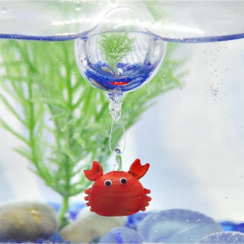 Four Cart Cute Handmade Glassware Floating Crab