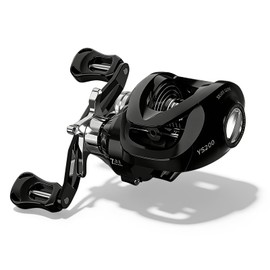 Ceritica Bait Reel, Left Hand, Baitcasting Reel, Lightweight 7.2:1, High Gear, Max Drag 17lb, 3+1BB, Long Throw Spool with Drag Clicker, Compatible with Saltwater and Freshwater Bass Fishing, Lure