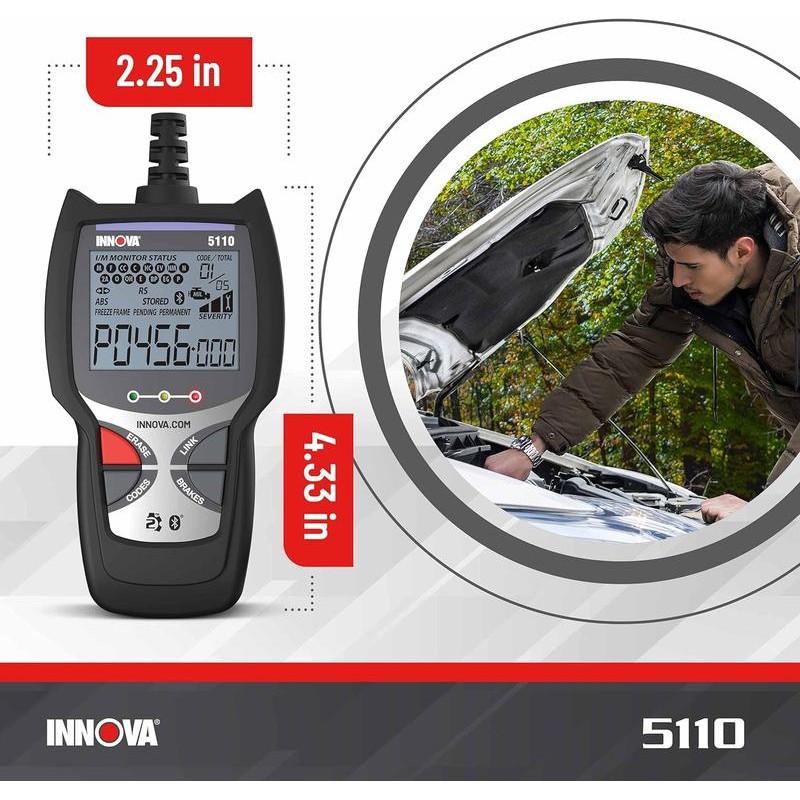 INNOVA 5110 OBD2 Scanner with ABS, Smog Check & Check