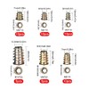 YIXISI 50 PCS Zinc Alloy Hex Socket Screw-in Nuts Kit,