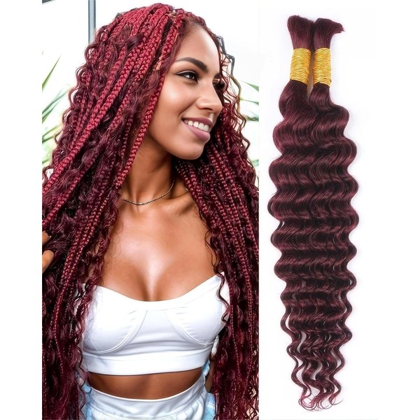 Sexycat Deep Curly Human Braiding Hair for Boho Braids 2